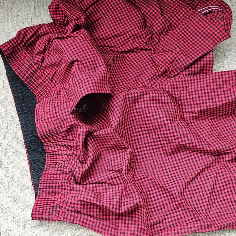 George Men Boxer Shorts Red/Black Tone Cotton Blend Sleep Short Size S 28-30 Br - Picture 2 of 11